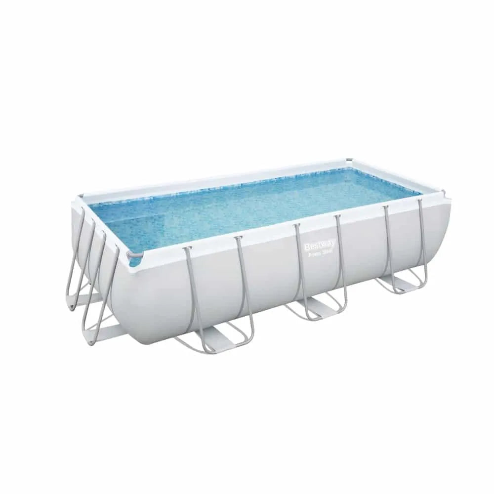 Bestway Power Steel Rectangular Pool Set - Durable PVC and Polyester, Easy Setup, Superior Strength