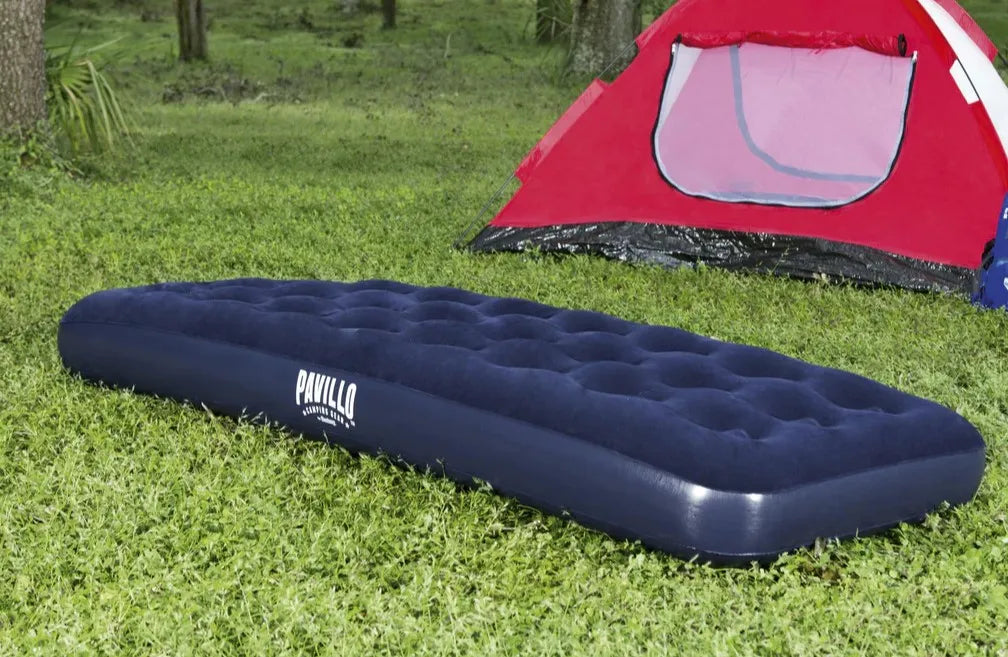 Bestway Pavillo Queen Size Inflatable Camping and Sleeping Air Bed Mattress with Electric Air Pump -