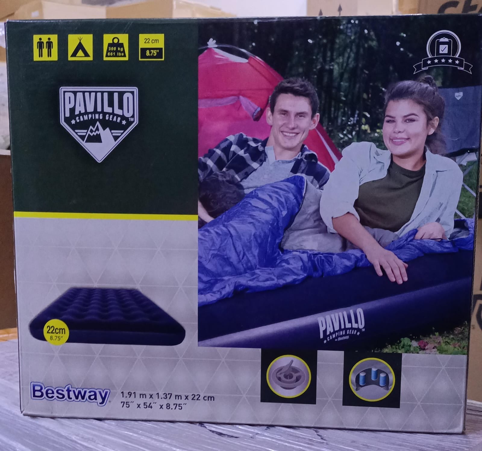 Bestway Pavillo Aeroluxe Inflatable Air Bed - 191 x 137 x 22 cm