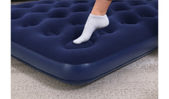 Bestway Double Air Mattress Bed with Built-in Foot Pump for Indoor and Outdoor Use - 1.91 m x 1.37 m x 28 cm