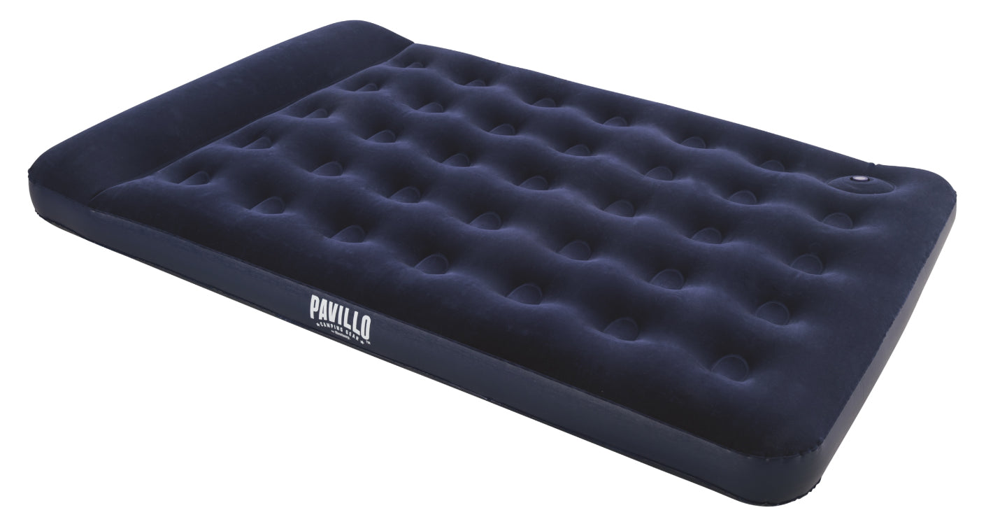 Bestway Double Air Mattress Bed with Built-in Foot Pump for Indoor and Outdoor Use - 1.91 m x 1.37 m x 28 cm
