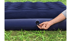 Bestway Double Air Mattress Bed with Built-in Foot Pump for Indoor and Outdoor Use - 1.91 m x 1.37 m x 28 cm