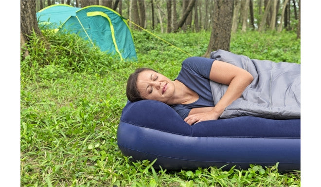 Bestway Double Air Mattress Bed with Built-in Foot Pump for Indoor and Outdoor Use - 1.91 m x 1.37 m x 28 cm