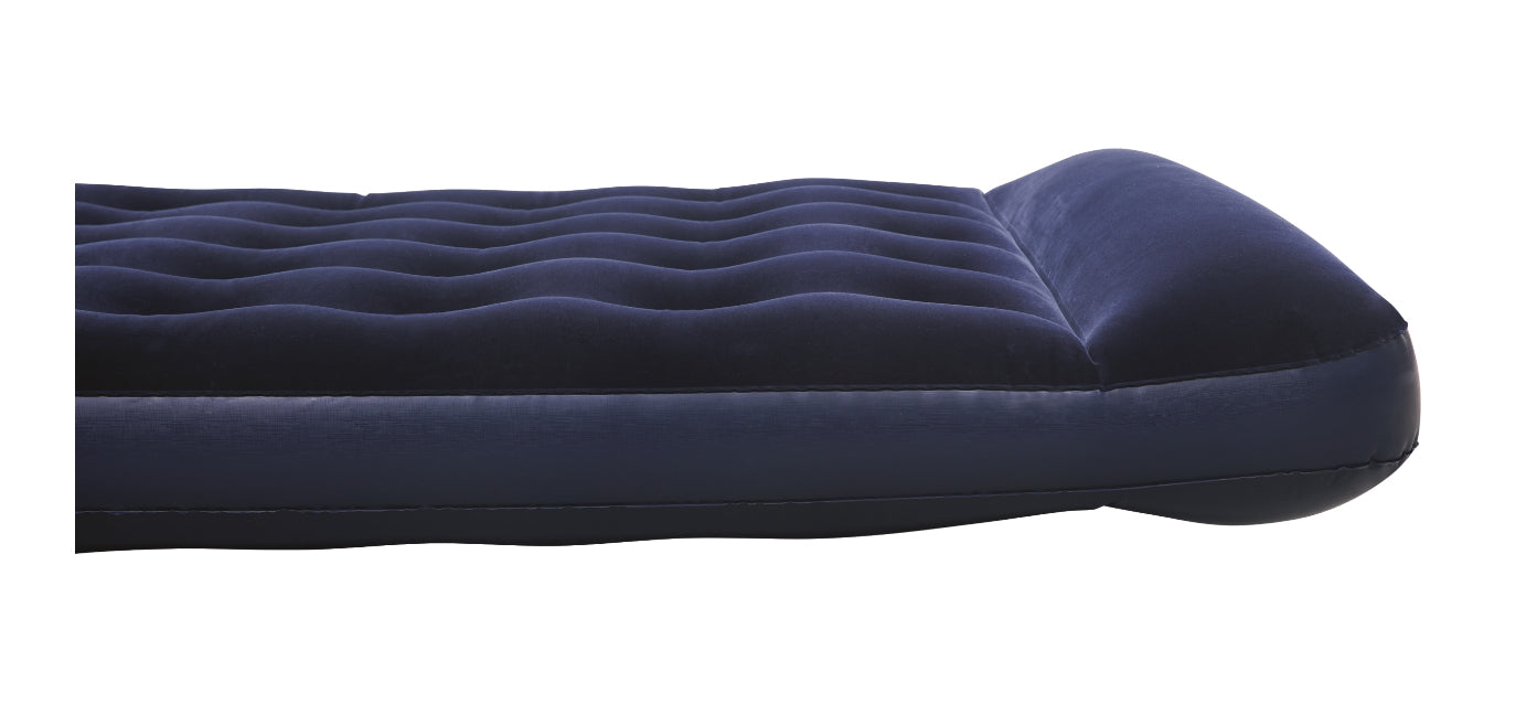 Bestway Double Air Mattress Bed with Built-in Foot Pump for Indoor and Outdoor Use - 1.91 m x 1.37 m x 28 cm