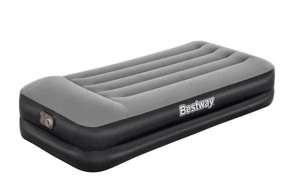 Bestway Tritech Air Mattress with Built-in AC Pump and Antimicrobial Coating - Twin Size, Durable In