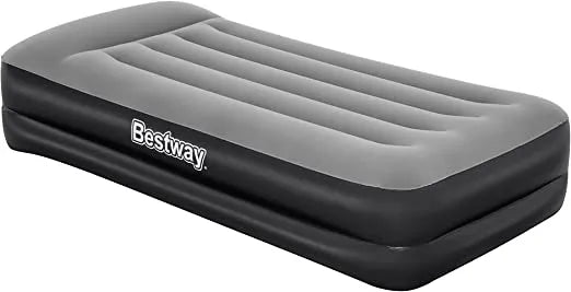 Bestway Tritech Air Mattress with Built-in AC Pump and Antimicrobial Coating - Twin Size, Durable In