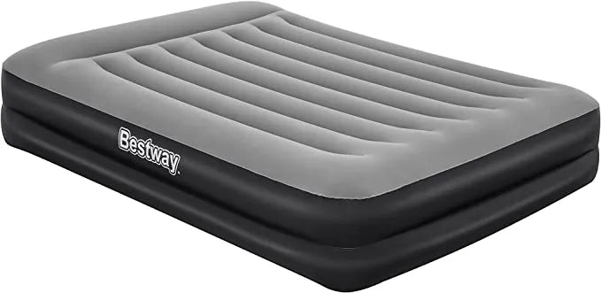 Bestway Queen Airbed with Built-In Electric Pump - Durable Inflatable Bed for Two - 2.03m x 1.52m x