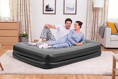 Bestway Queen Airbed with Built-In Electric Pump - Durable Inflatable Bed for Two - 2.03m x 1.52m x