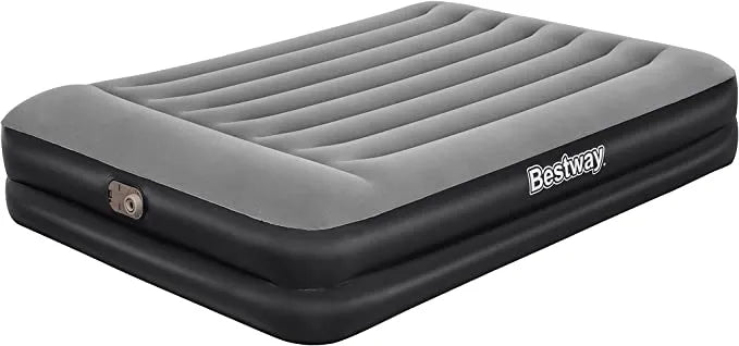 Bestway Queen Airbed with Built-In Electric Pump - Durable Inflatable Bed for Two - 2.03m x 1.52m x