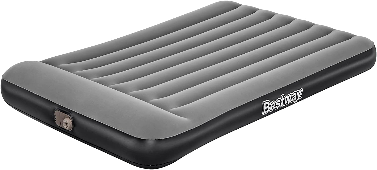 Bestway Tritech Air Comfort Full Size Inflatable Mattress Air Bed with Built-in AC Pump for Home and Travel - 1.91 m x 1.37 m x 30 cm