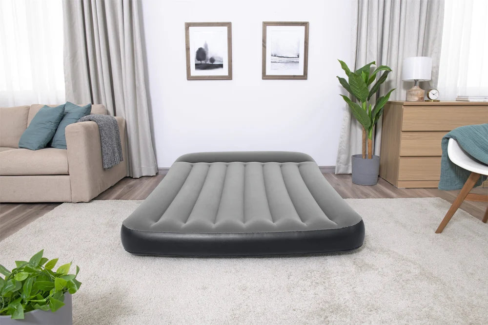 Bestway Tritech Air Comfort Full Size Inflatable Mattress Air Bed with Built-in AC Pump for Home and Travel - 1.91 m x 1.37 m x 30 cm