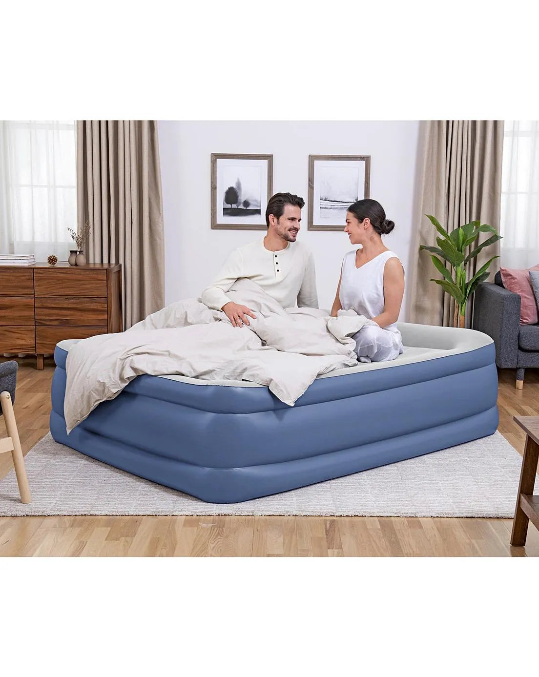 Bestway Tritech Airbed Queen Size with Durable Construction and Built-in Pump for Ultimate Comfort a