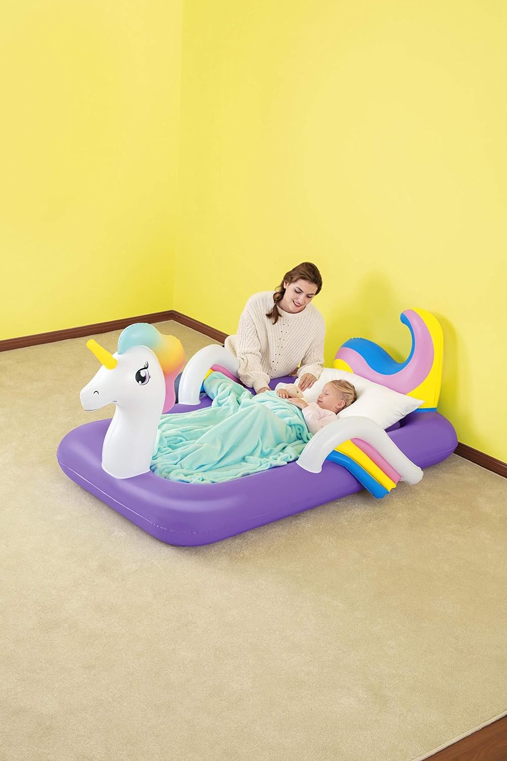 Bestway DreamChaser Unicorn Comfortable Kids Airbed - 1.96 M x 1.04 M x 84 CM
