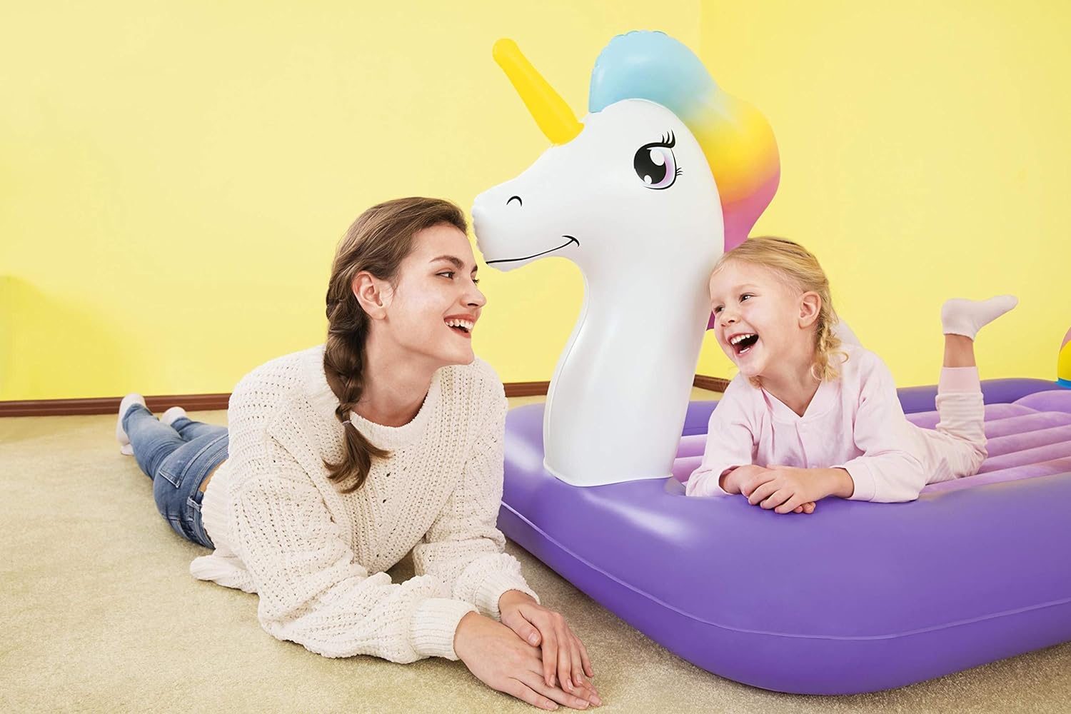 Bestway DreamChaser Unicorn Comfortable Kids Airbed - 1.96 M x 1.04 M x 84 CM