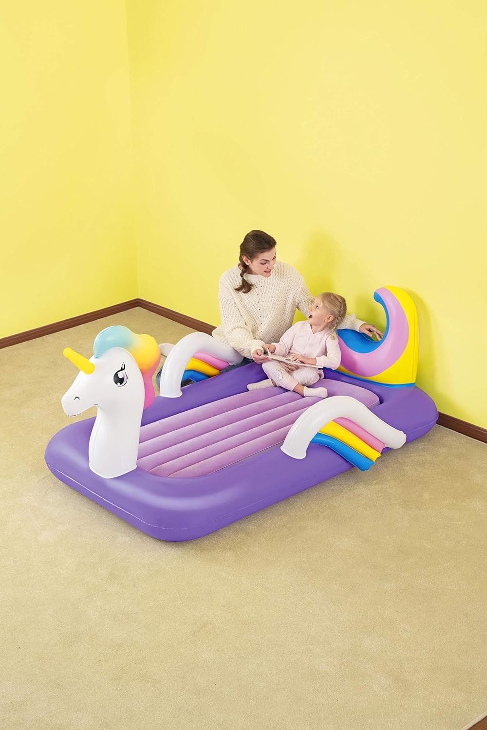 Bestway DreamChaser Unicorn Comfortable Kids Airbed - 1.96 M x 1.04 M x 84 CM