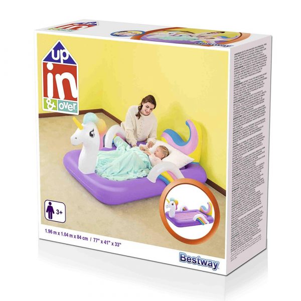 Bestway DreamChaser Unicorn Comfortable Kids Airbed - 1.96 M x 1.04 M x 84 CM