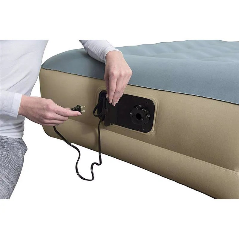 Bestway Fortech Fiber Airbed with Built-in AC Pump - Single Size, 1.91m x 97cm x 33cm