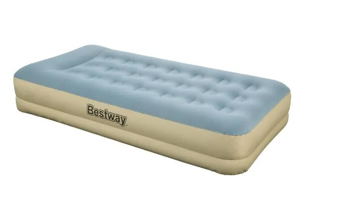 Bestway Fortech Fiber Airbed with Built-in AC Pump - Single Size, 1.91m x 97cm x 33cm
