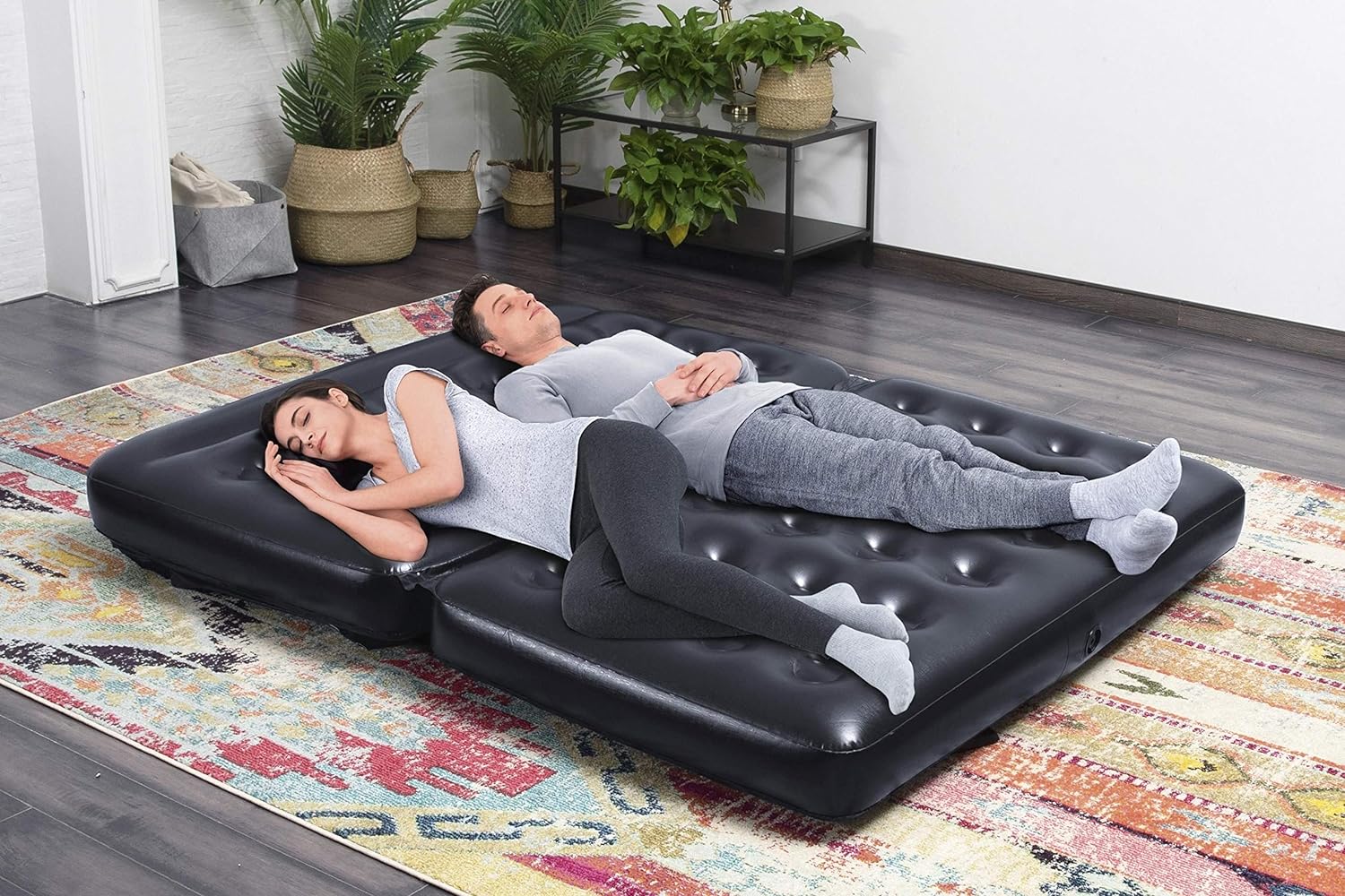 Bestway Multi-Max 5-in-1 Inflatable Double Air Sofa Bed with Air Pump - 1.88m x 1.52m x 64cm