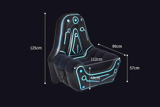 Bestway Inflatable Mainframe Gaming Air Chair Sofa with Armrests and Futuristic Print - 1.12M X 99CM X 1.25M