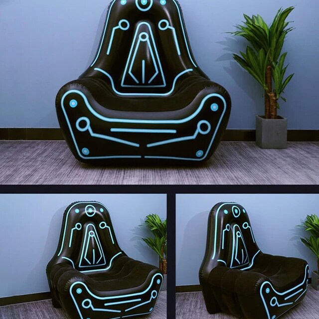 Bestway Inflatable Mainframe Gaming Air Chair Sofa with Armrests and Futuristic Print - 1.12M X 99CM X 1.25M