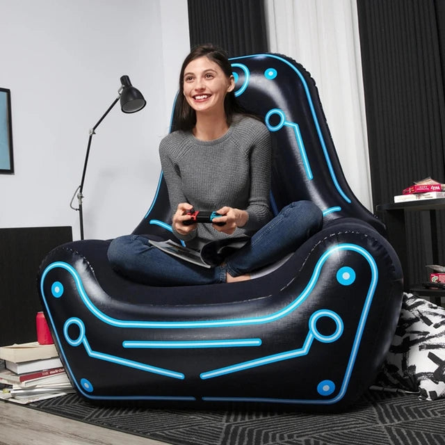 Bestway Inflatable Mainframe Gaming Air Chair Sofa with Armrests and Futuristic Print - 1.12M X 99CM X 1.25M