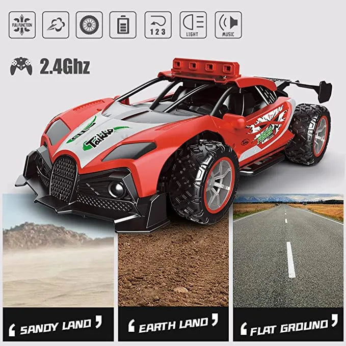 RC High Speed Supercar with Steam Spray & LED Lights 2.4Ghz 1/12 Scale