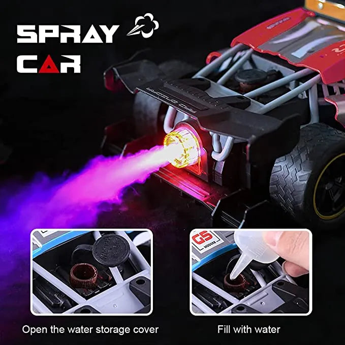 RC High Speed Supercar with Steam Spray & LED Lights 2.4Ghz 1/12 Scale