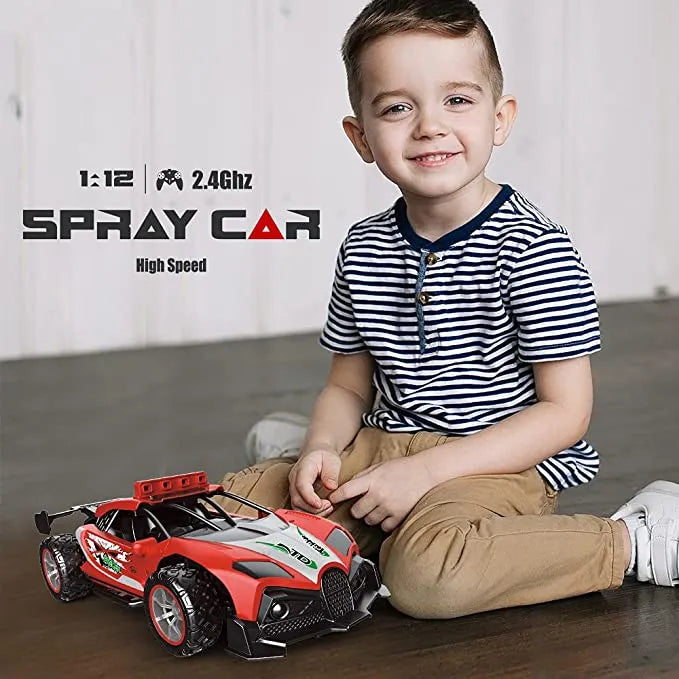 RC High Speed Supercar with Steam Spray & LED Lights 2.4Ghz 1/12 Scale