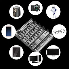 128-in-1 Professional Cylindrical Precision Multi-Tool Magnetic Screwdriver Set for DIY, Electronics
