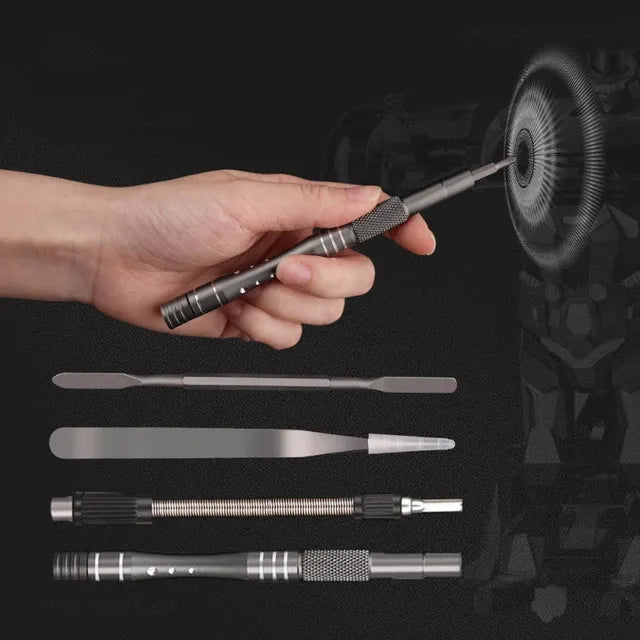 128-in-1 Professional Cylindrical Precision Multi-Tool Magnetic Screwdriver Set for DIY, Electronics