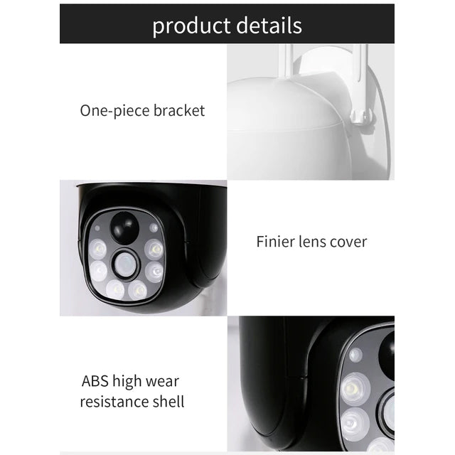 Smart Wireless 4G Outdoor Solar Security Camera with Night Vision, Motion Detection & PTZ