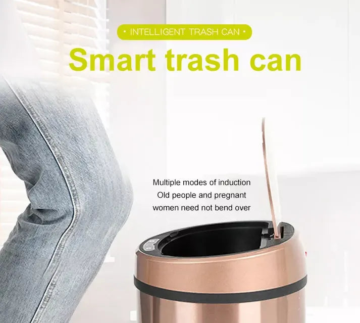 Automatic Touchless Motion Sensor Rechargeable Trash Can Dustbin with Steel Body