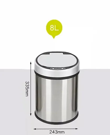 Automatic Touchless Motion Sensor Rechargeable Trash Can Dustbin with Steel Body
