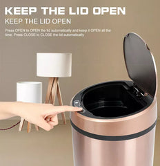 Automatic Touchless Motion Sensor Rechargeable Trash Can Dustbin with Steel Body