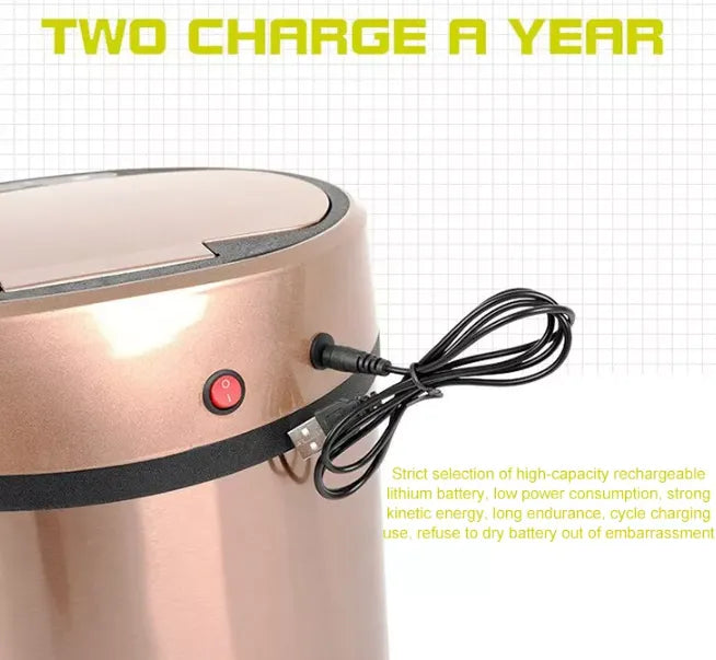 Automatic Touchless Motion Sensor Rechargeable Trash Can Dustbin with Steel Body