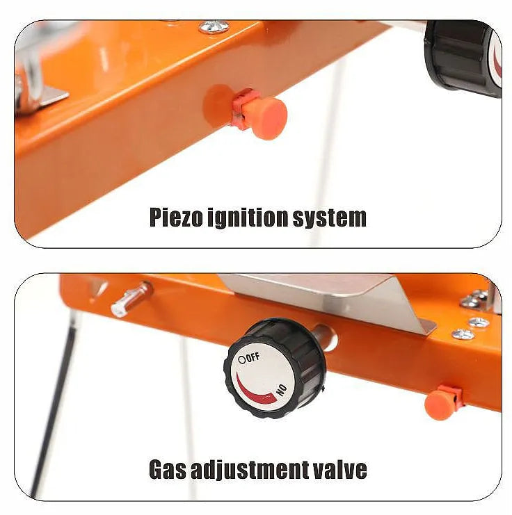Portable & Foldable Windproof Double Head Butane Gas Stove for Outdoors & Camping