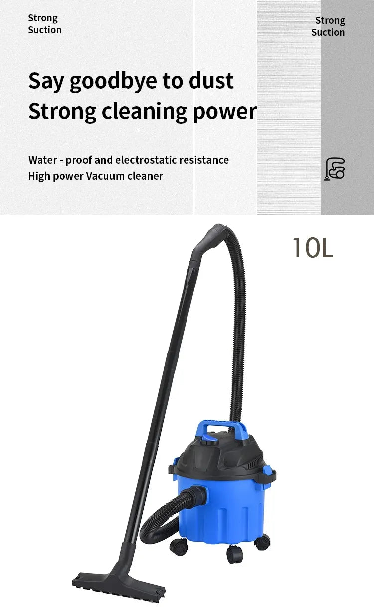2,000W 360° Wet and Dry Vacuum Cleaner with 20L Capacity & Wheels