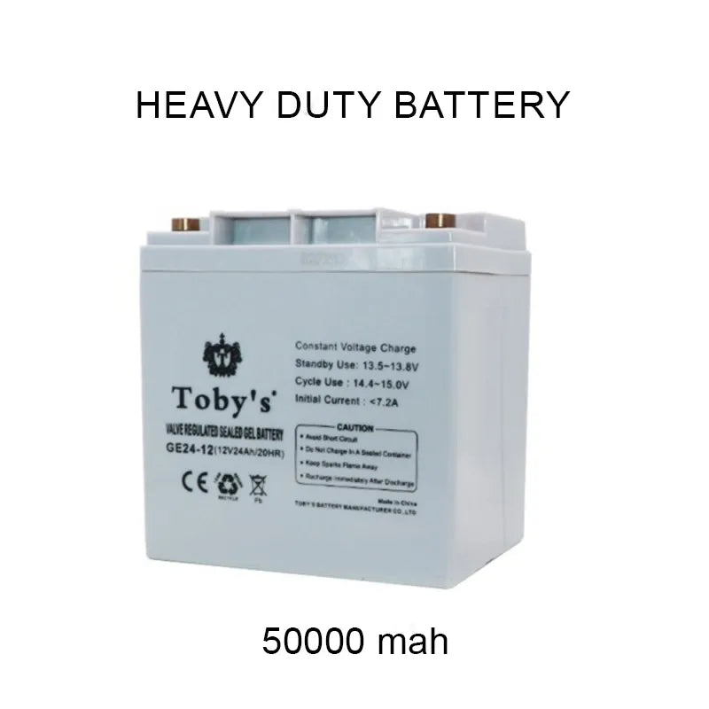 Toby's 50,000 mAh Rechargeable Battery with Built-in Inverter for Multiple Device Use and Jump Start