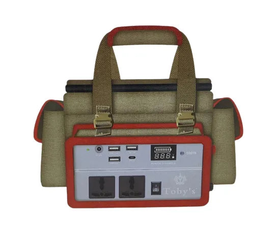Toby's 50,000 mAh Rechargeable Battery with Built-in Inverter for Multiple Device Use and Jump Start
