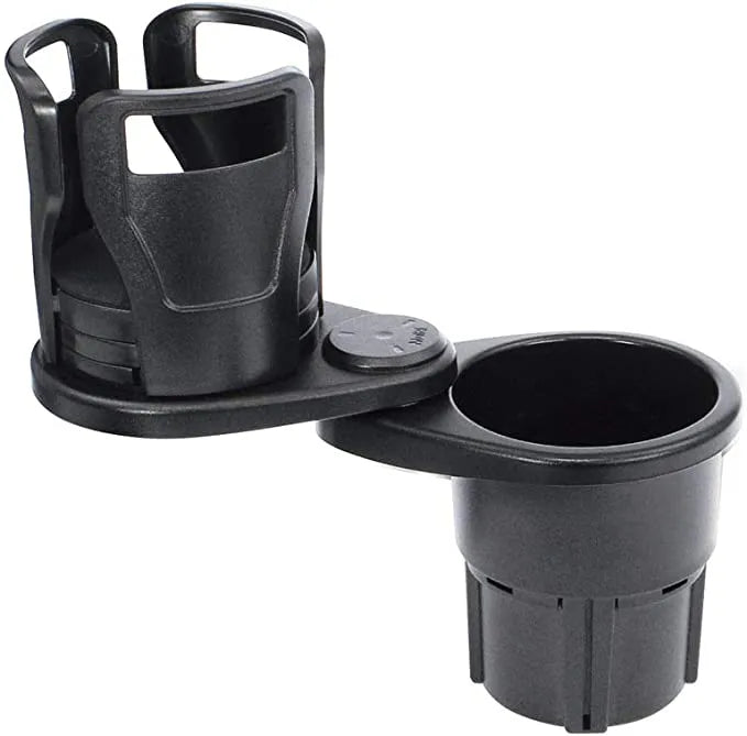 Portable 2-in-1 Car Cup Holder with 360° Rotation and Wide Application for Most Car Models