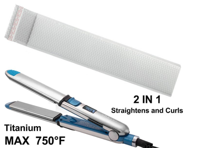 Sokany Titanium Max Hair Straightener - Professional 2-in-1 Straightening and Curling Iron with MCH Heater and LED Display