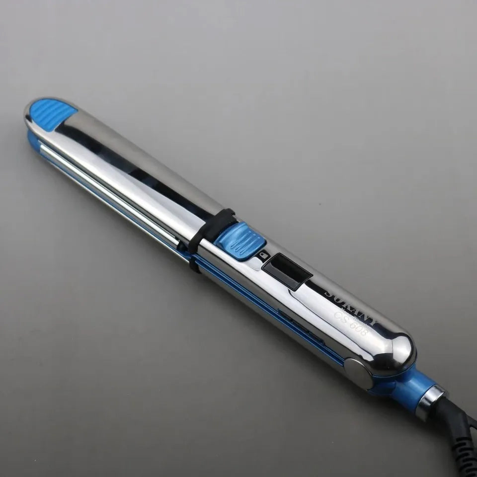 Sokany Titanium Max Hair Straightener - Professional 2-in-1 Straightening and Curling Iron with MCH Heater and LED Display