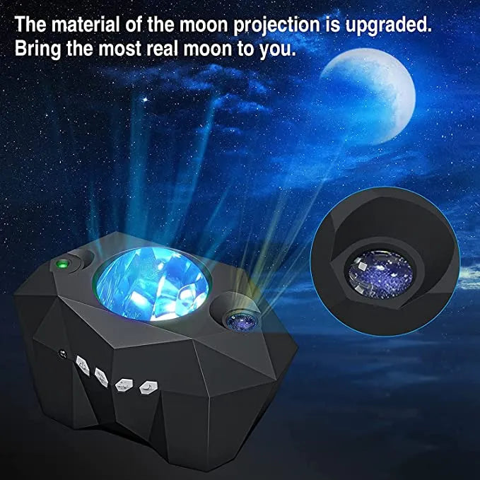 Dream Aurora Portable Galaxy Star Light Projector Lamp with Bluetooth Speaker & Remote