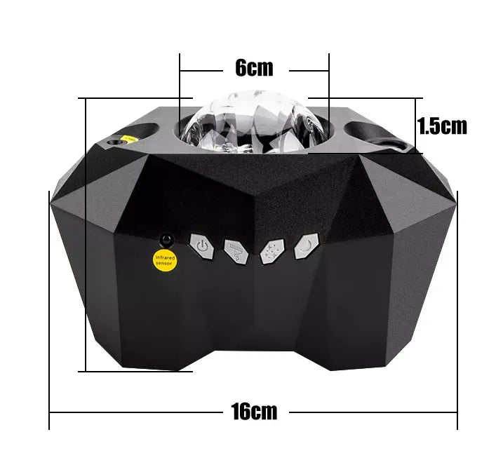 Dream Aurora Portable Galaxy Star Light Projector Lamp with Bluetooth Speaker & Remote