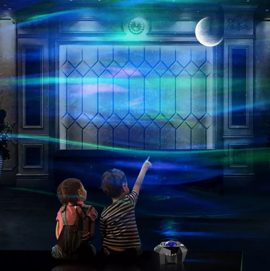 Dream Aurora Portable Galaxy Star Light Projector Lamp with Bluetooth Speaker & Remote