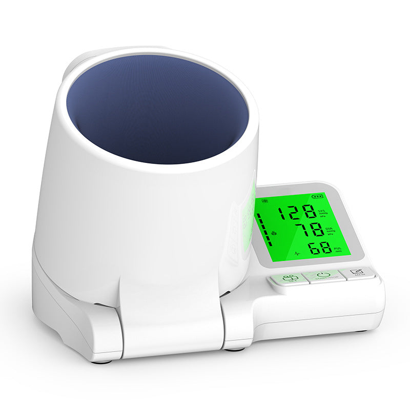 Intelligent Voice-Guided Arm Cuff Electronic Blood Pressure Monitor with LCD Display & Fast Measurement