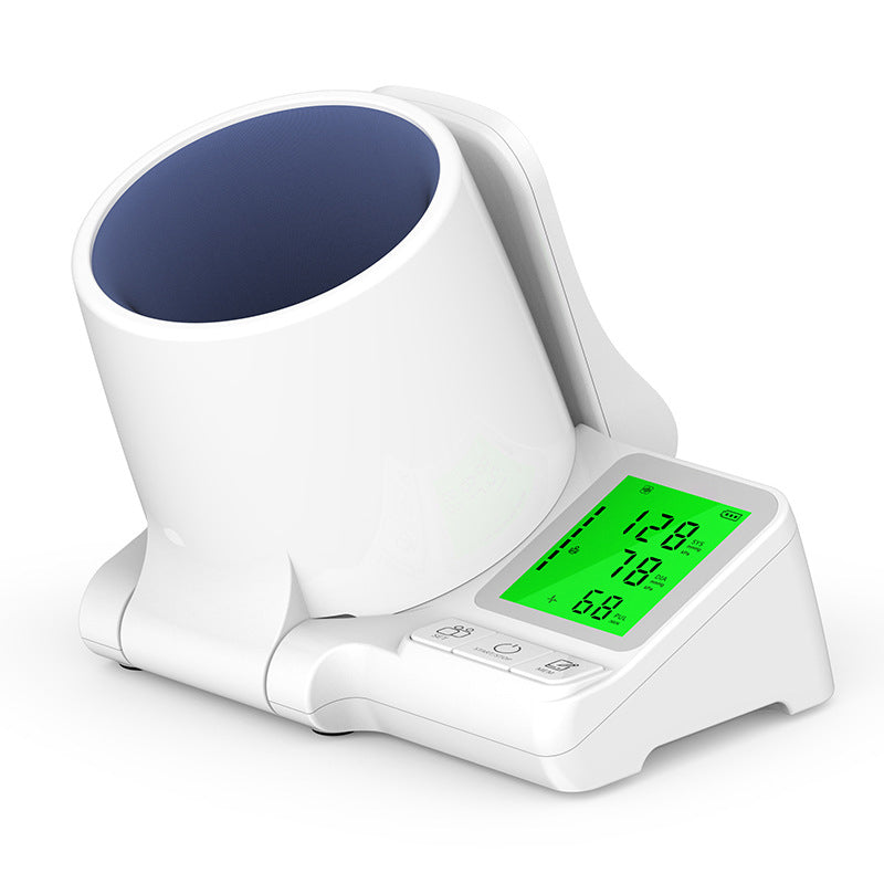 Intelligent Voice-Guided Arm Cuff Electronic Blood Pressure Monitor with LCD Display & Fast Measurement