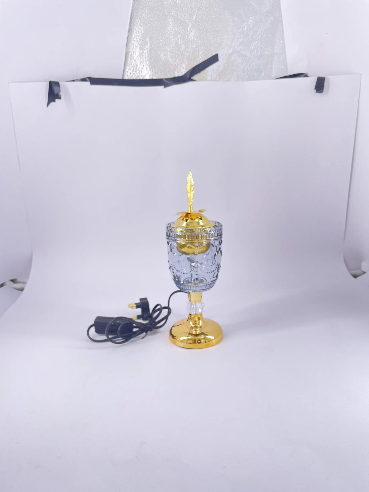 Artistic Electric Incense Bukhoor Burner with Designer Glass