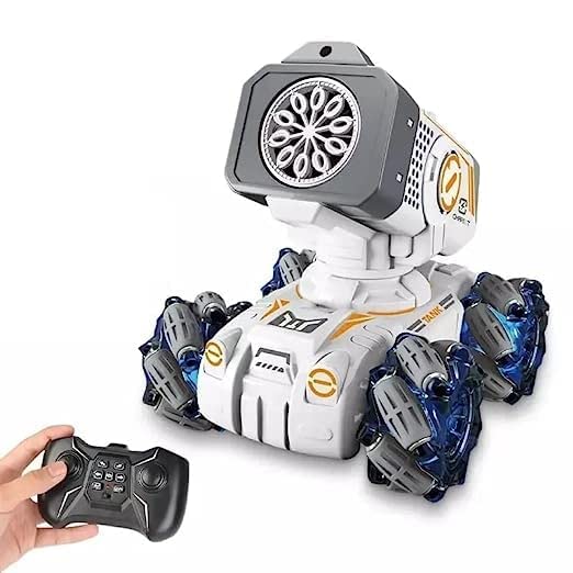 Odyssey Bubble Blitz RC Car with 360° Rotation, Bubble Blower, Sound, and Lights